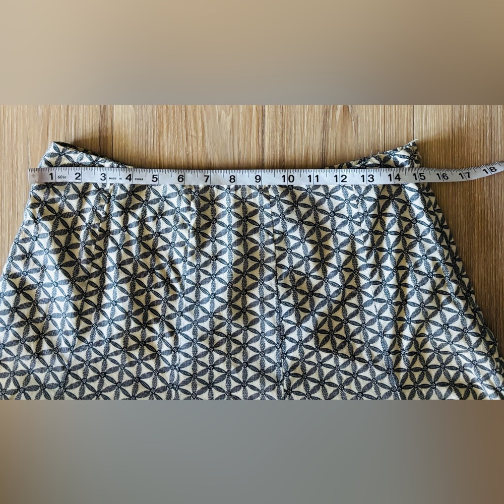Y2K GAP Skirt Beige Floral Cotton A Line Knee Women 4 Boho Bloomcore Peasant 90s - Picture 6 of 9
